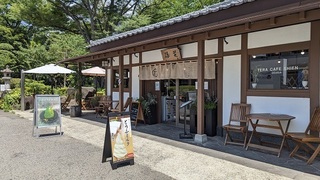 珍しいお寺のカフェー